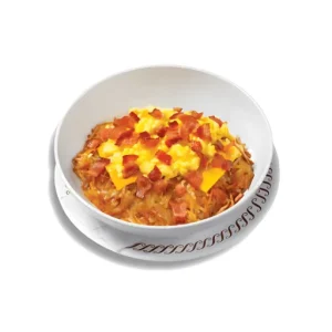 Bacon egg & cheese hashbrown bowl