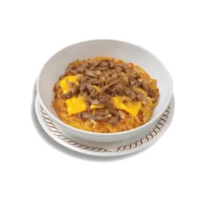 Cheesesteak melt hashbrown bowl