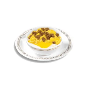 Sausage egg & cheese grits bowl